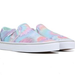 vans asher dx women's skate shoes tie dye
